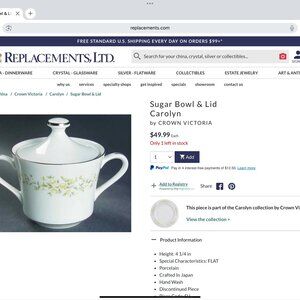 Crown Victoria - Carolyn - Sugar Bowl & Lid